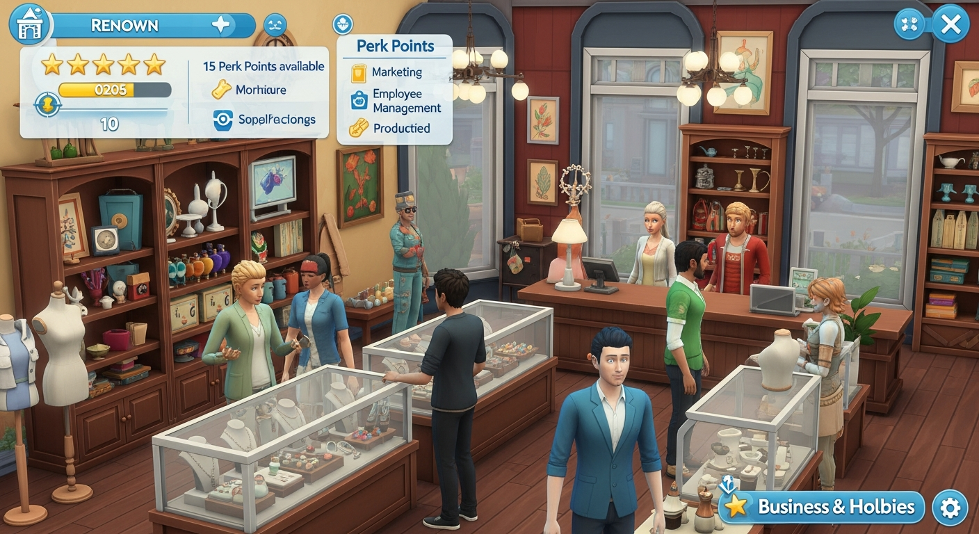 The Sims 4 Business and Hobbies: Kody Cheat na Mały Biznes
