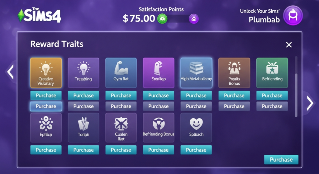 Kody do Punktów Satysfakcji w The Sims 4
